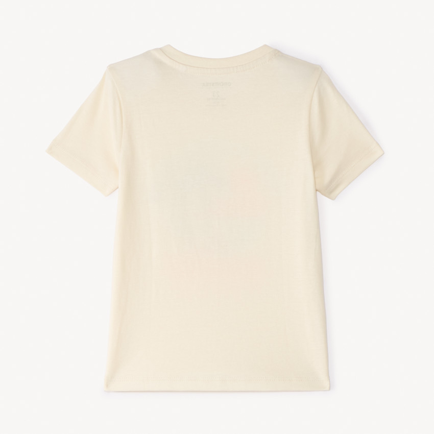 T-shirt à manches courtes uni avec imprimé fantaisie pour bébé garçon 