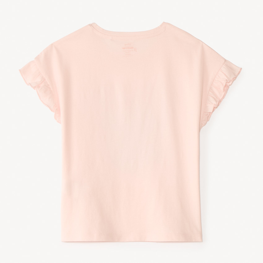 T-shirt με κοντό μανίκι με βολάν και εκτύπωση lenticular Minnie Disney κορίτσι 