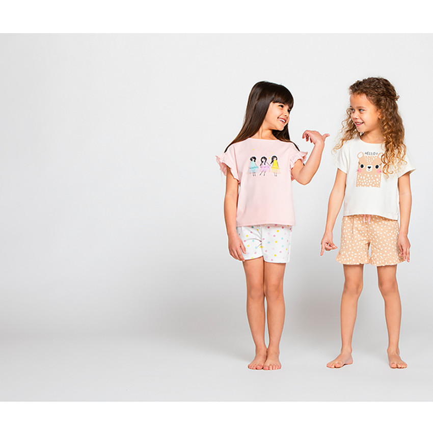 Pyjama t-shirt + short pour fille 