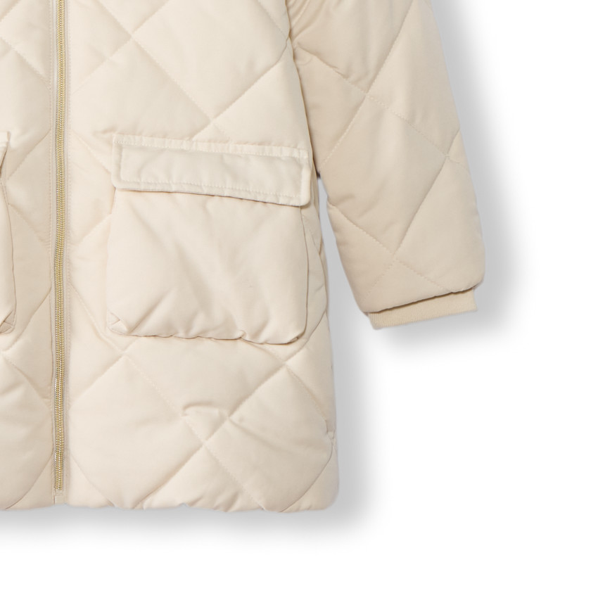 Ζακέτα με μακριά μανίκια από twill και sherpa + γιλέκο για κορίτσι  Additional Ζακέτα με μακριά μανίκια από twill και sherpa + γιλέκο για κορίτσι