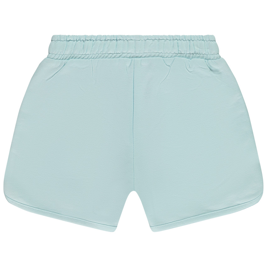 Σορτς σε molleton μονόχρωμο με κορδόνι σε άλλο χρώμα για κορίτσι 
