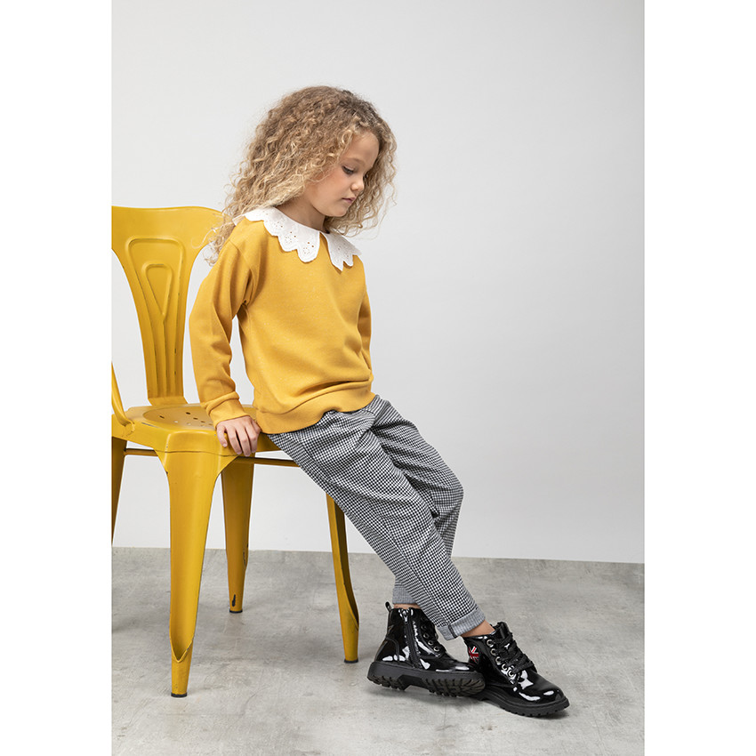 Legging en milano imprimé pied-de-poule 