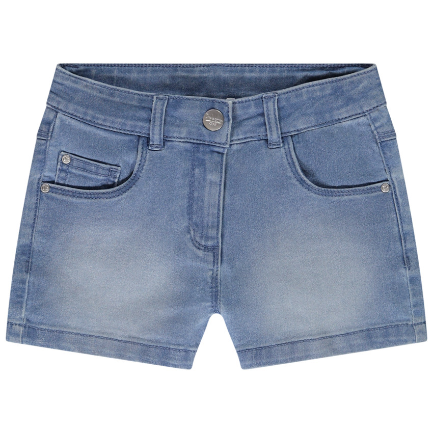 Σορτς από denim με εφέ ξεθωριασμένο για κορίτσι 