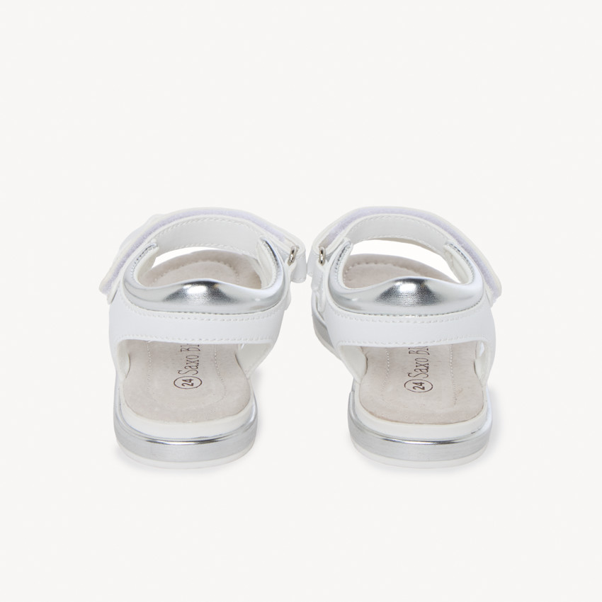 Σανδάλια λευκά με drapées για κορίτσι 