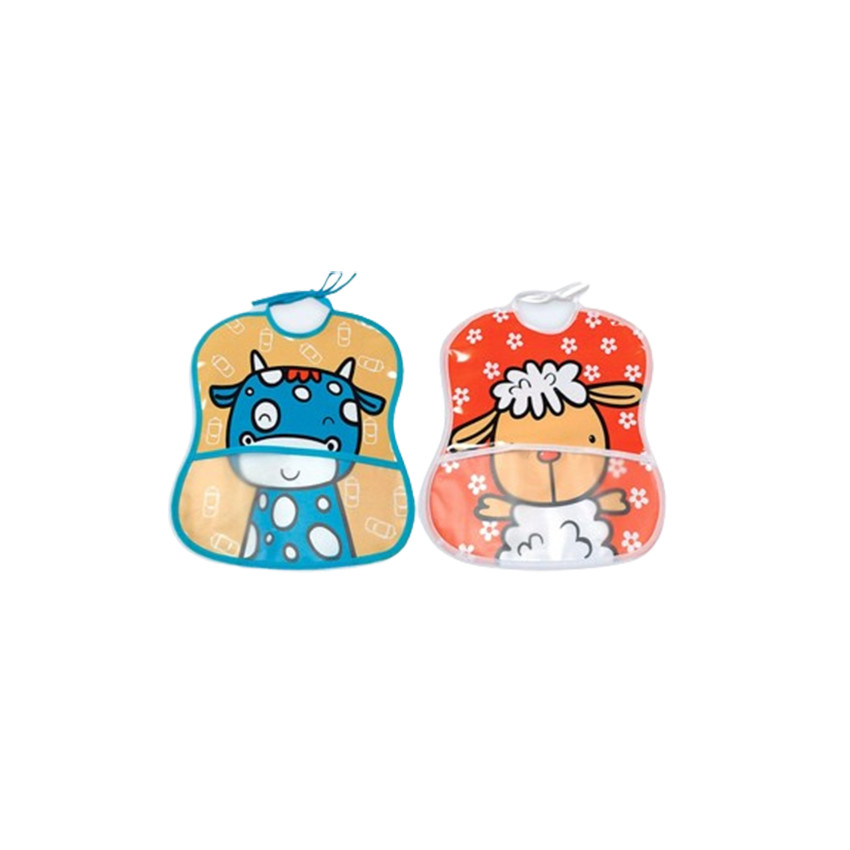 X-Treme Baby Σετ 2 Τεμαχιων Σαλιαρα Πλαστικη Με Τσεπη 25 Χ 30 Cm 