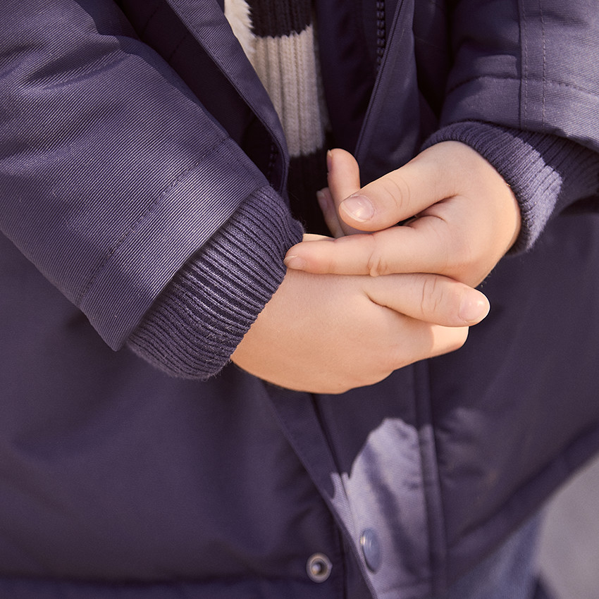 Parka με κουκούλα και αφαιρούμενη ψεύτικη γούνα αγόρι 