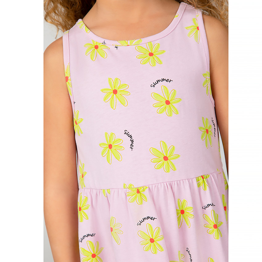Robe de plage en coton imprimé pour fille Main Robe de plage en coton imprimé pour fille