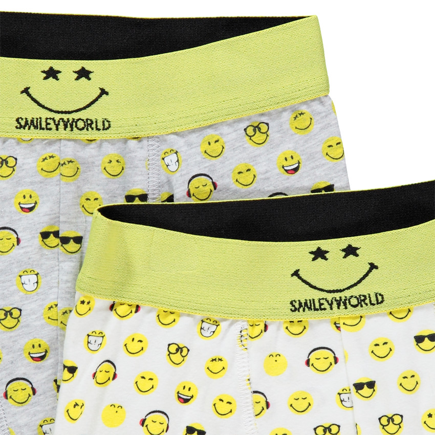 Σετ από 2 boxers με οργανικό βαμβάκι με σχέδια SmileyWorld σε όλη την επιφάνεια  Additional Σετ από 2 boxers με οργανικό βαμβάκι με σχέδια SmileyWorld σε όλη την επιφάνεια