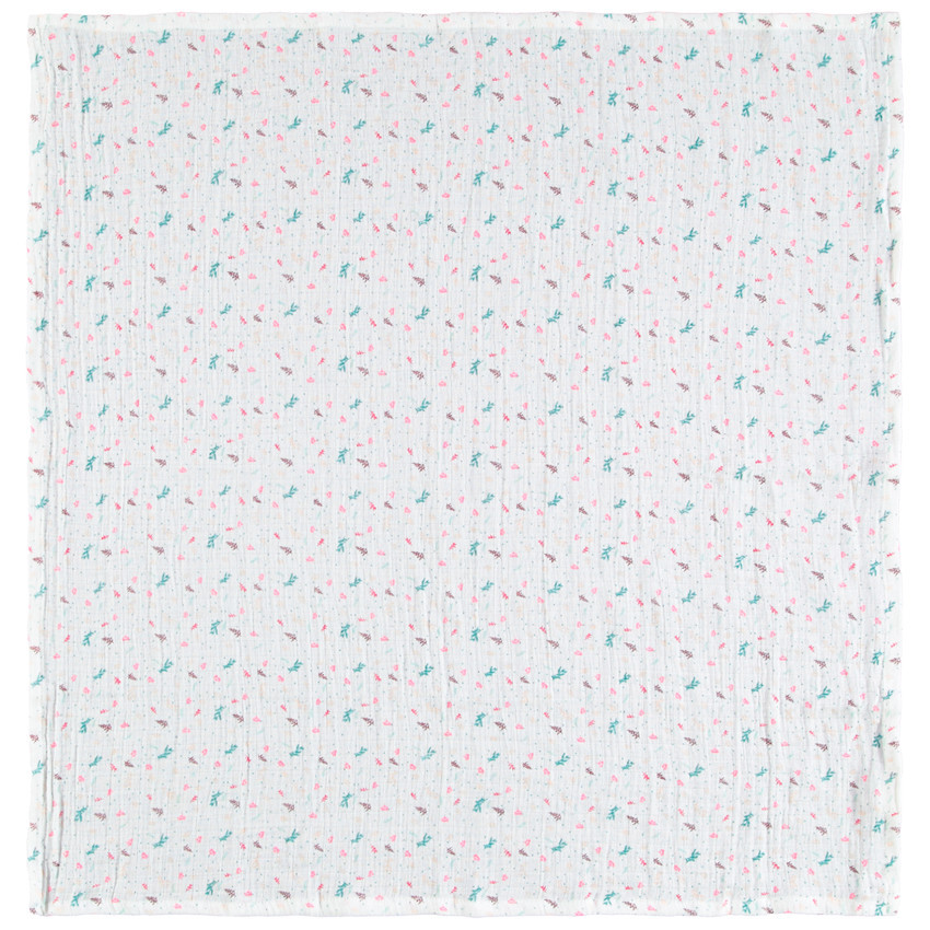 Lot de 3 langes en gaze de coton fille  