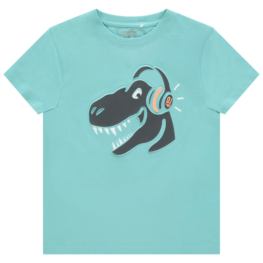 T-shirt κοντομάνικο με οργανικό βαμβάκι με σχέδιο δεινόσαυρο Main T-shirt κοντομάνικο με οργανικό βαμβάκι με σχέδιο δεινόσαυρο