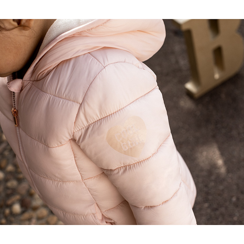 Μπουφάν με κουκούλα για bebe κορίτσι με επένδυση micropolaire 