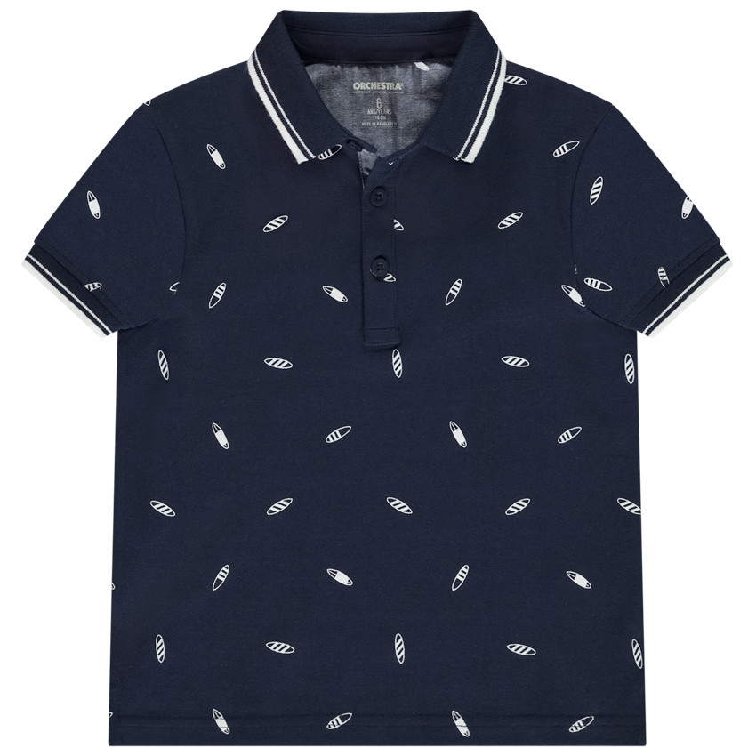 Πόλο κοντομάνικο με φαντεζί σχέδιο για αγόρι 