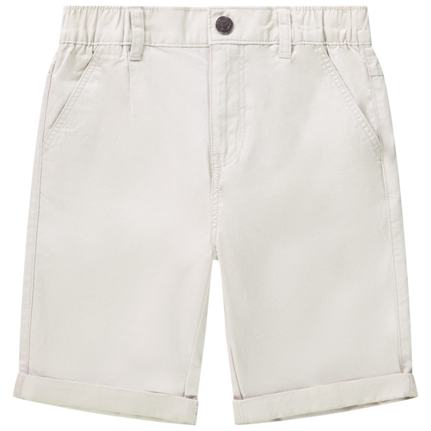 Βερμούδα πάνινο μονόχρωμο για αγόρι 