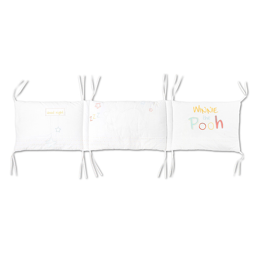 Πάντα κούνιας από ποπλίνα Disney με κεντήματα και μπάλωμα Γουίνι 