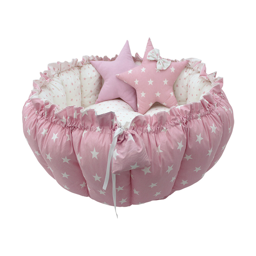 Φωλιά-χαλάκι δραστηριοτήτων 2 σε 1 ροζ με αστέρια  