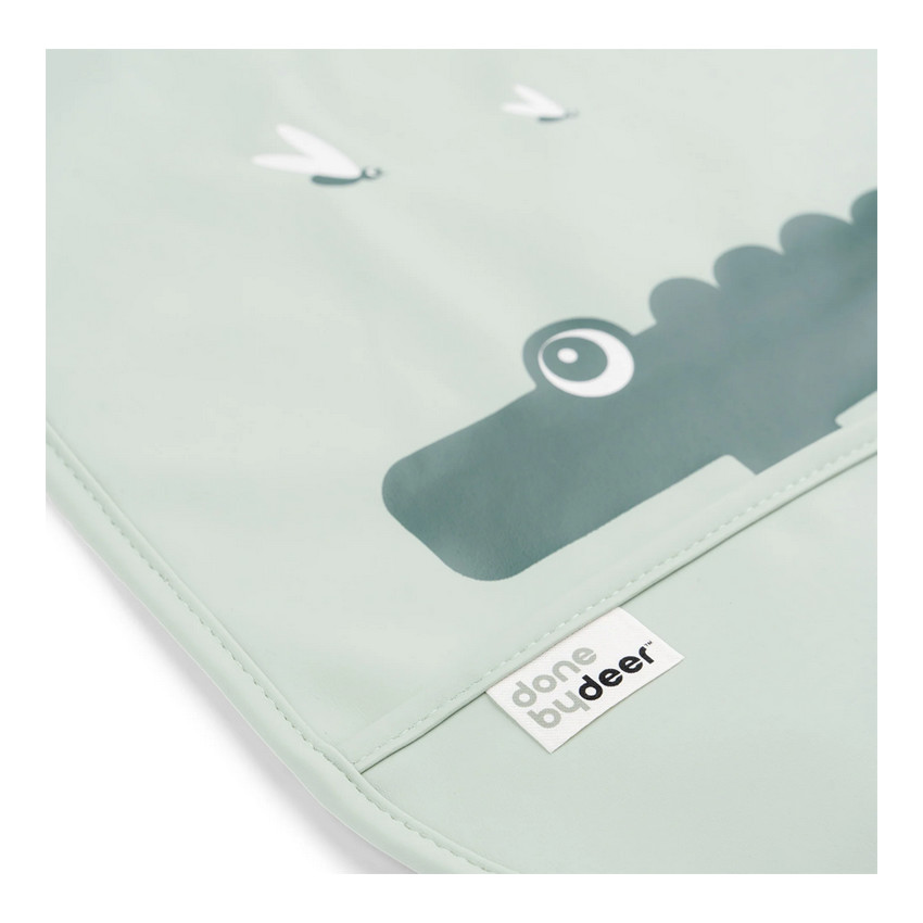 Σαλιάρα Σετ 2 Τμχ Velcro Croco Green DONE BY DEER 