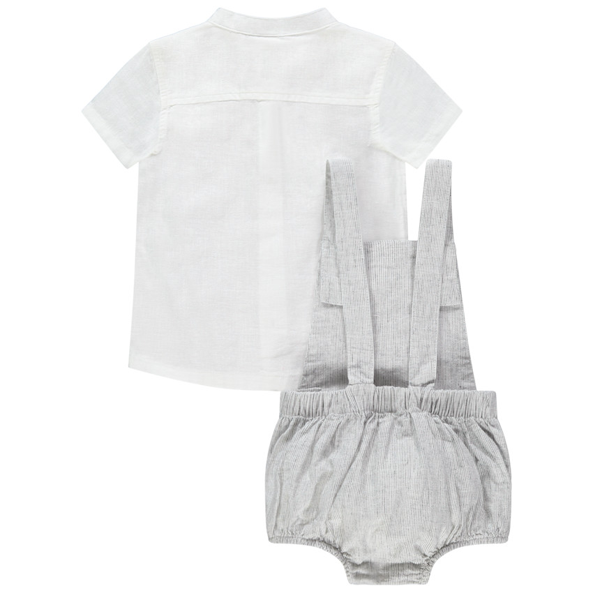 Σύνολο με κοντή σαλοπέτα και πουκάμισο 