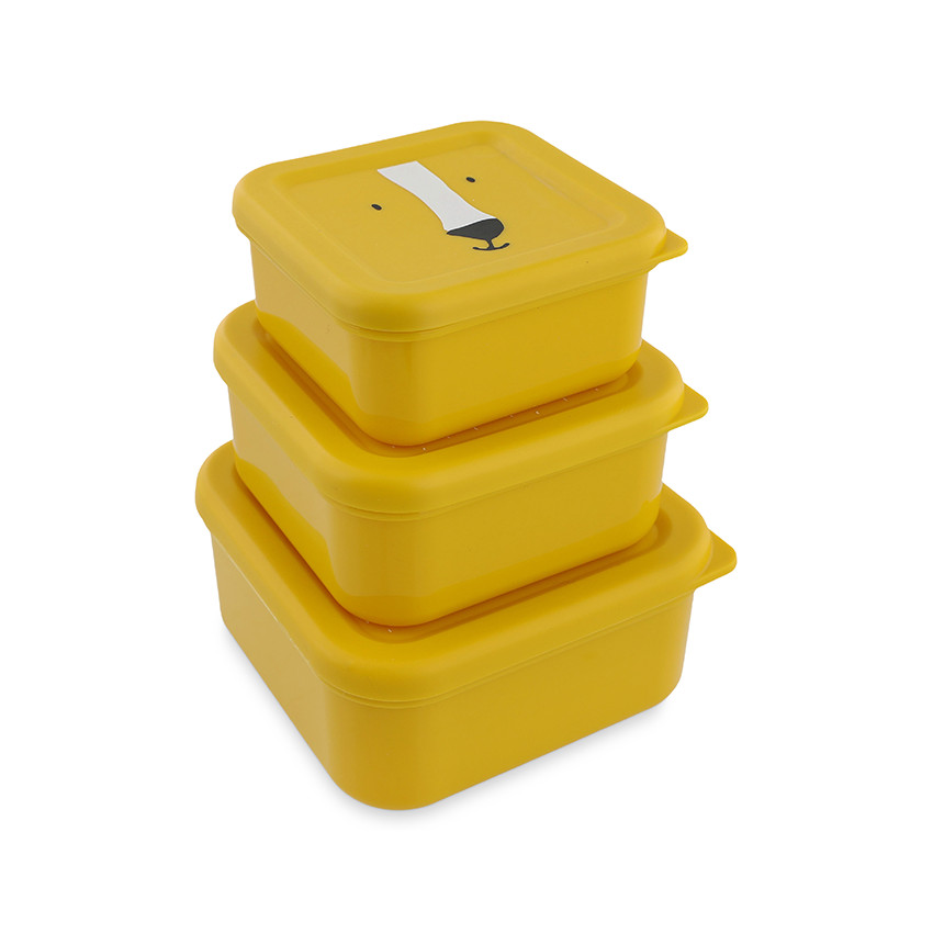 Σετ από 3 κίτρινες lunchbox gigognes Mr. Lion 