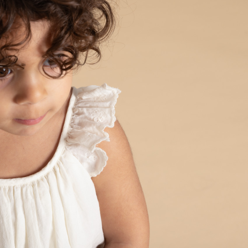 Φόρεμα βάπτισης με κέντημα αγγλικό για μωρό κορίτσι 