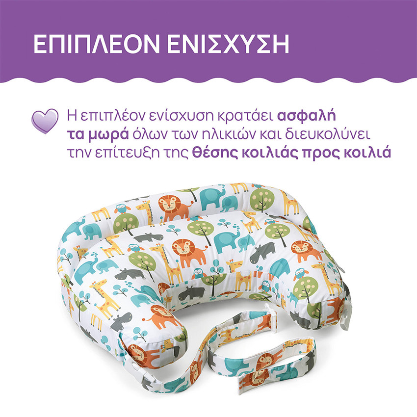 Chicco Μαξιλάρι Θηλασμού Boppy Deluxe Peaceful Jungle Για 0+ 