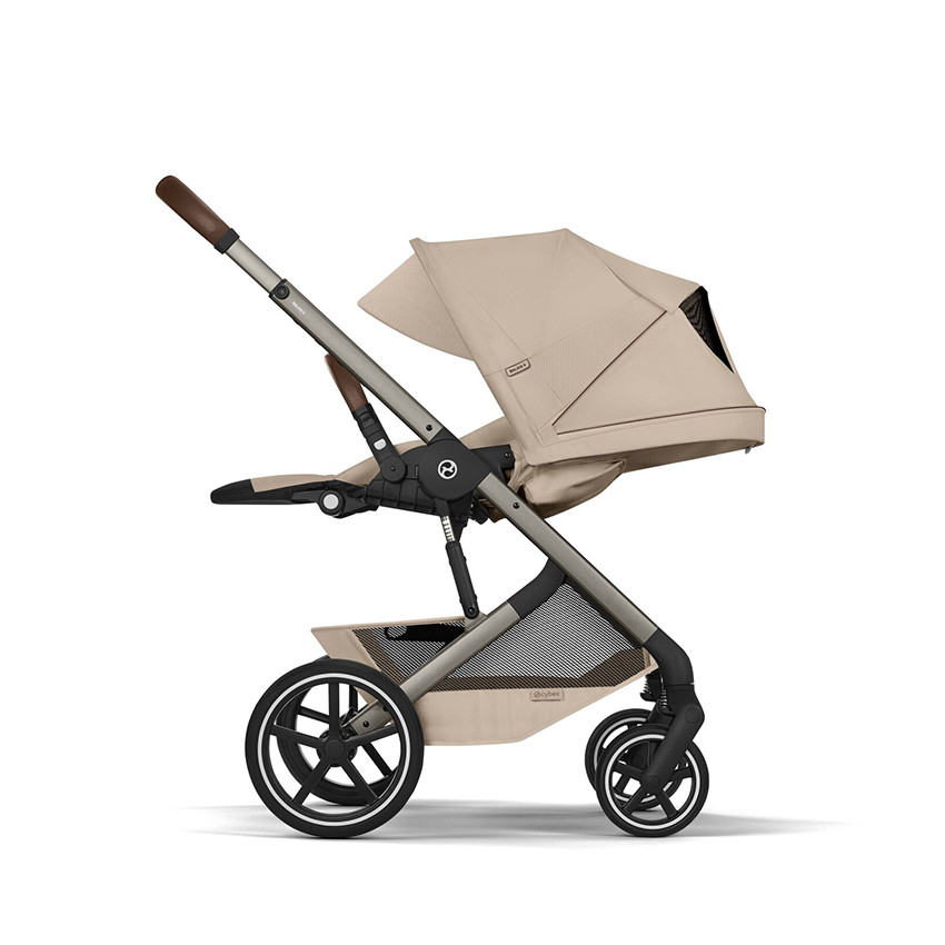 Cybex Balios S Lux Σύστημα Μεταφοράς 2-Σε-1 Με Πτυσσόμενο Πορτ Μπεμπέ Almond Beige 