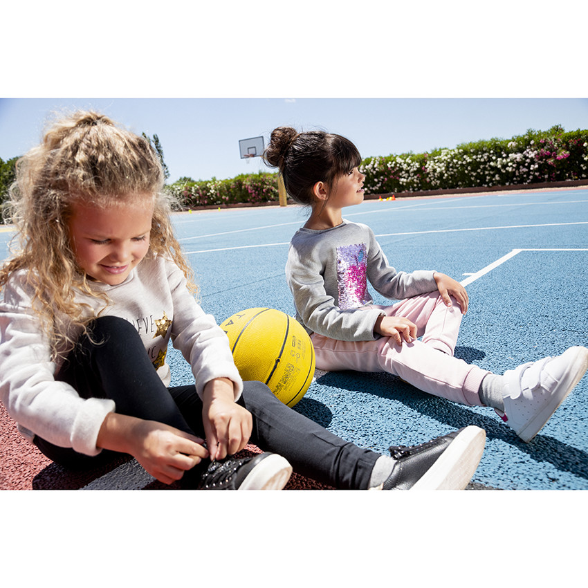 Σετ από 2 μονόχρωμα κολάν με ραφές για κορίτσια 