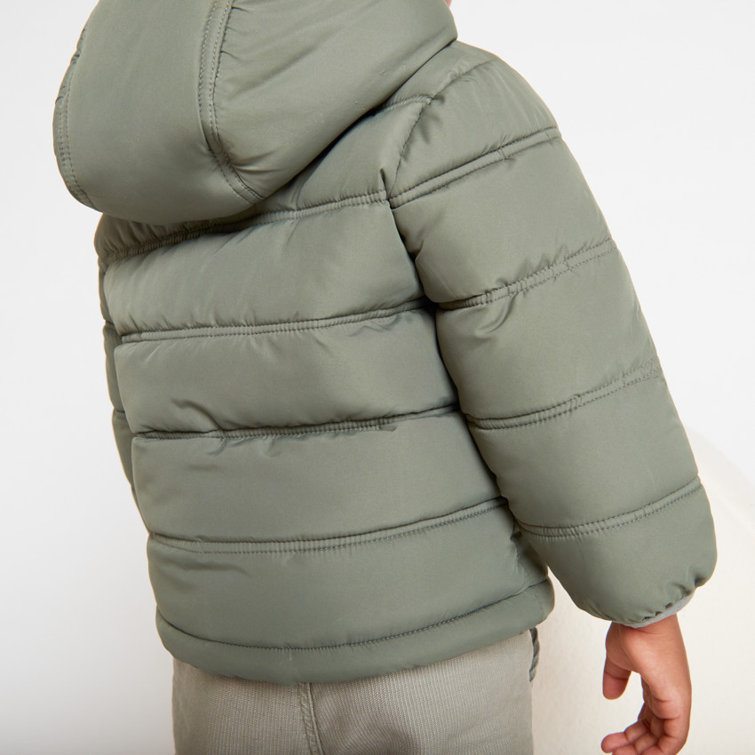 Μπουφάν με κουκούλα και επένδυση micropolaire για μωρό αγόρι 