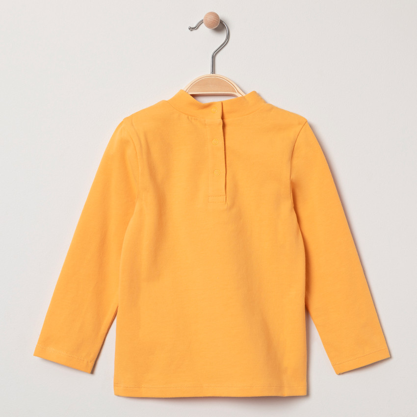 Sous-pull col cheminé en coton avec print fantaisie 