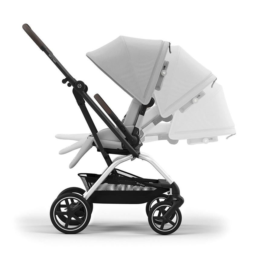 Καρότσι με περιστρεφόμενο κάθισμα Eezy S Twist+ 2 ασημί/γκρι ομίχλη 