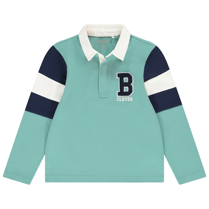 Polo manches longues en twill avec patch bouclette pour garçon  Additional Polo manches longues en twill avec patch bouclette pour garçon