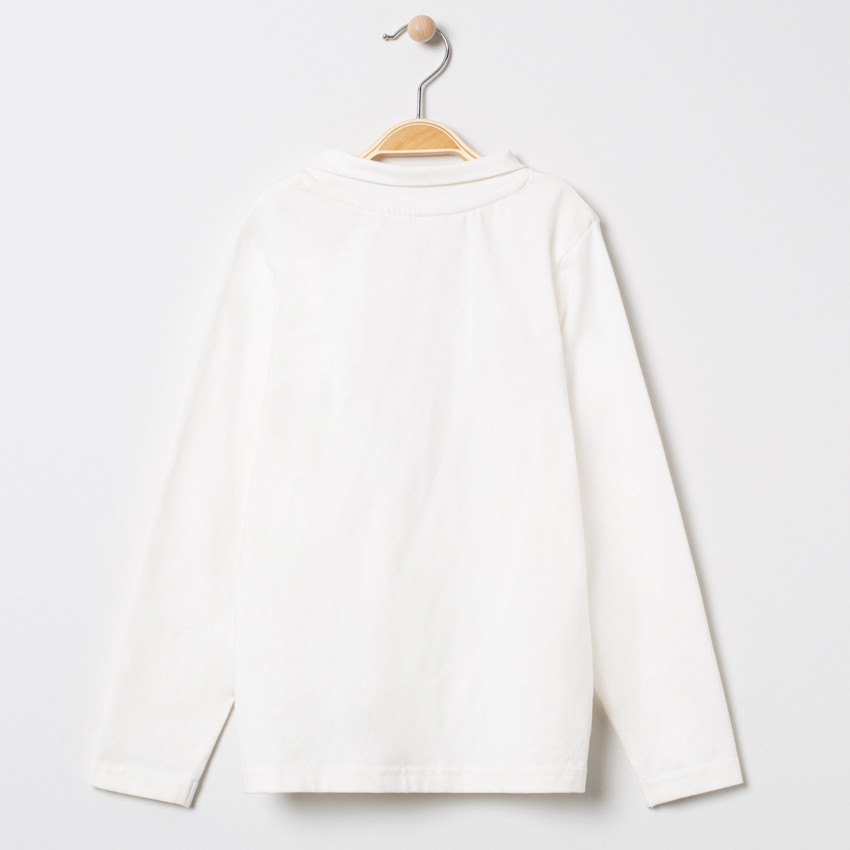 Μπλουζάκι Γιακάς cheminée με οργανικό βαμβάκι σχέδιο σε στυλ Χριστούγεννα 