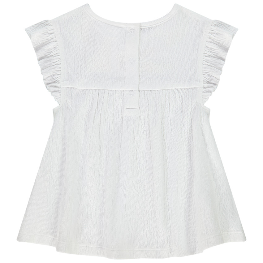 Τουνίκ με κοντά μανίκια κεντημένη για bebe κορίτσι 