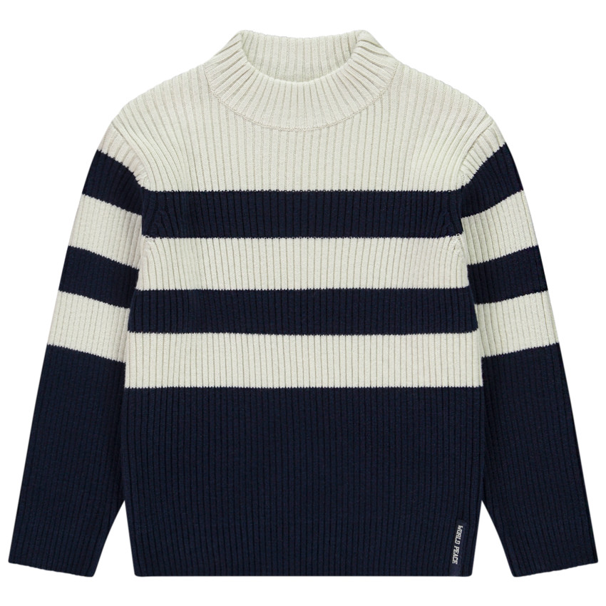 Πλεκτό μακρυμάνικο πουλόβερ με ρίγες για αγόρι 