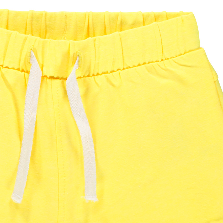 Σορτς από φούτερ μονόχρωμο για μωρό κορίτσι 