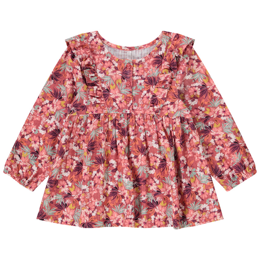 Τουνίκ με μακριά μανίκια και floral σχέδιο για bebe κορίτσι 