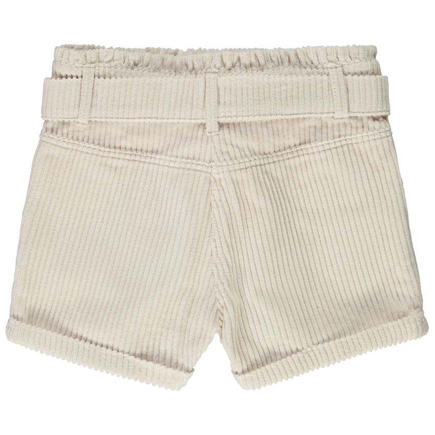 Σορτς από βελουτέ κοτλέ με αφαιρούμενη ζώνη για κορίτσι 