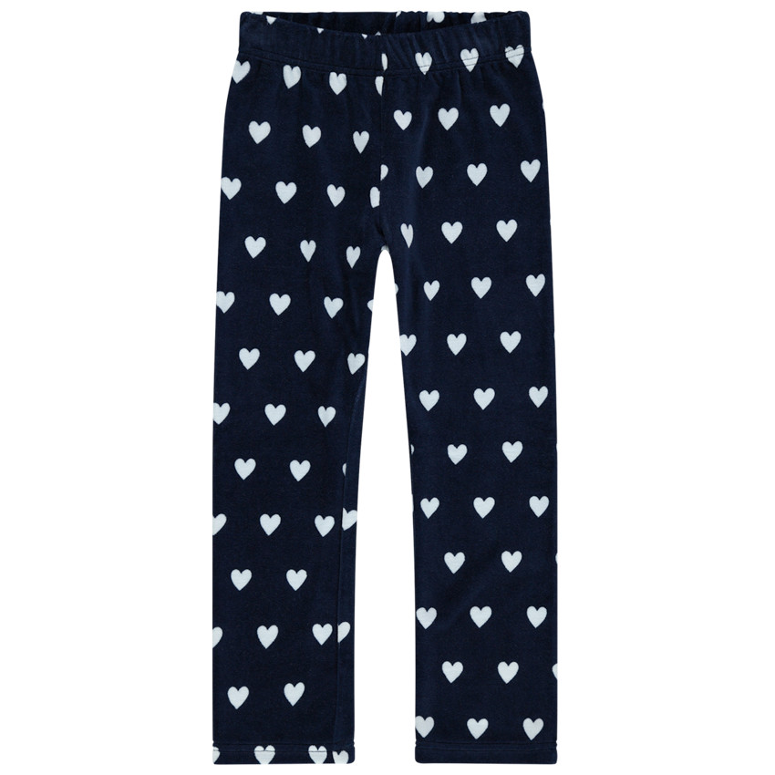 Pyjama en velours motif coeurs   Additional Pyjama en velours motif coeurs