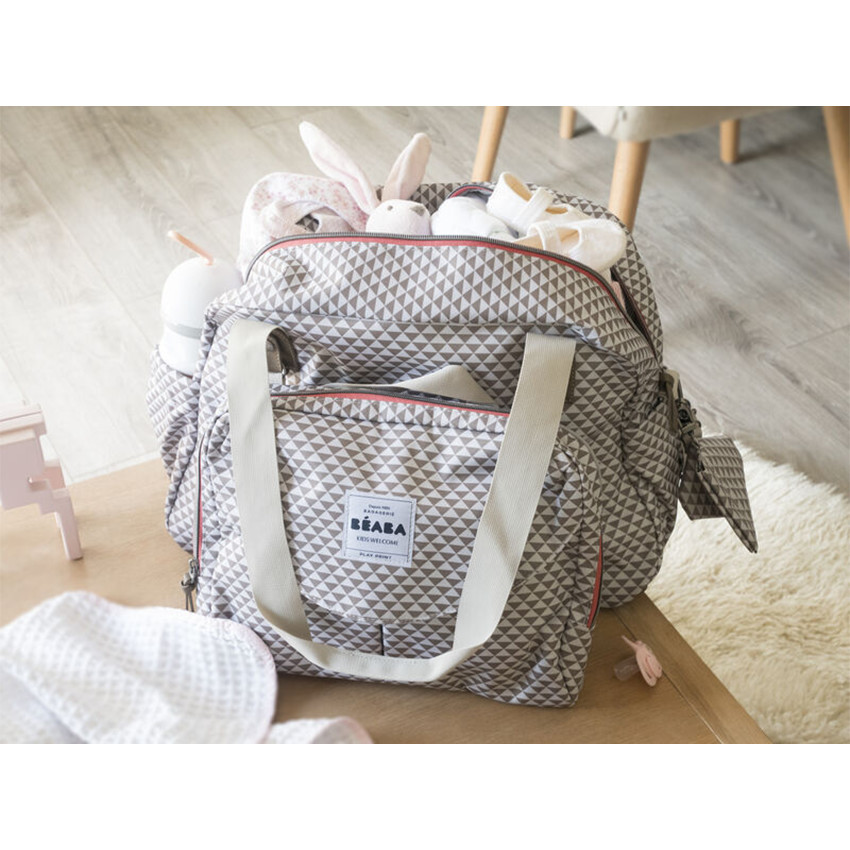 Sac à langer Genève II Gris/Corail 