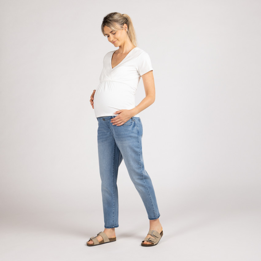 Κοντό Μπλουζάκι Εγκυμοσύνης Και Θηλασμού Με Στάμπα 