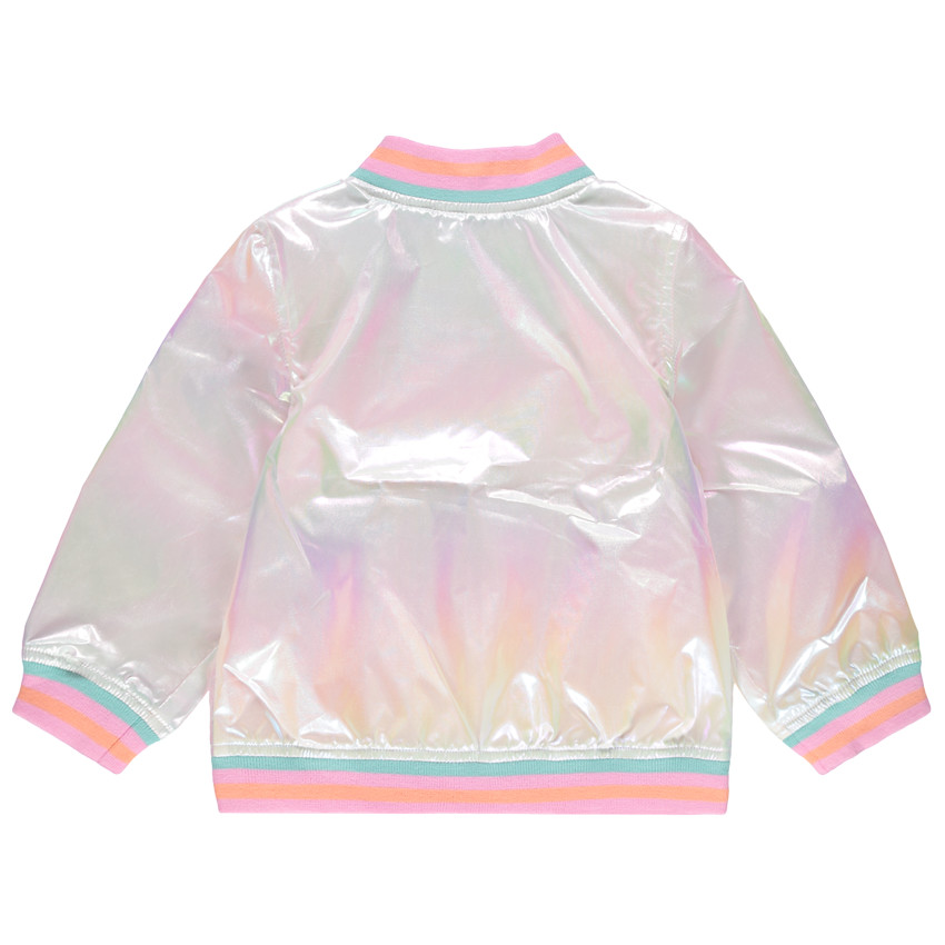 Veste ιριδίζον με ριγέ λεπτομέρειες και badges Smiley 