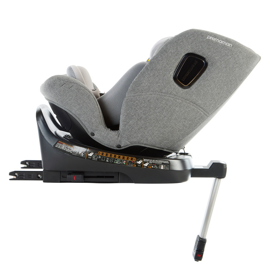 Κάθισμα αυτοκινήτου περιστρεφόμενο i-Size 40-150 cm P4One Xelium γκρι 