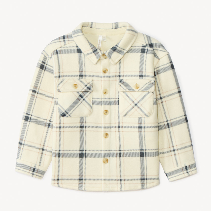 Πλεκτό molleton με καρό σχέδιο για bebe αγόρι 