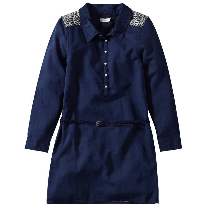 Παιδικά - Μακρυμάνικο φόρεμα με φάσες από πούλιες 