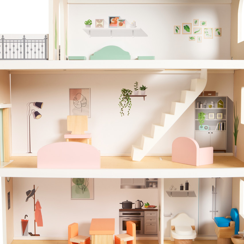 Ξύλινη κουκλόσπιτο διαμορφωμένο 