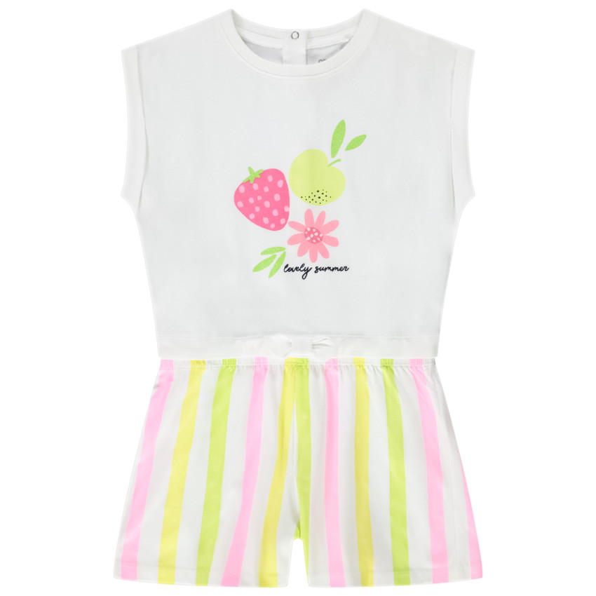 Κοντή φόρμα 2 σε 1 από jersey φαντασίας για κορίτσι 