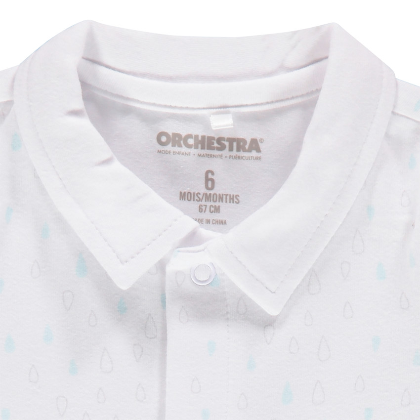 Body μακρυμάνικο με οργανικό βαμβάκι εμπριμέ 