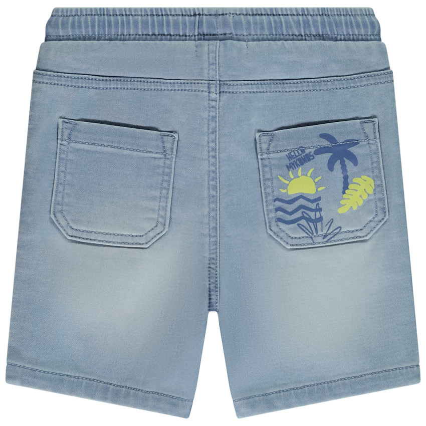 Βερμούδα από τζιν με τυπωμένη τσέπη για μωρό αγόρι 