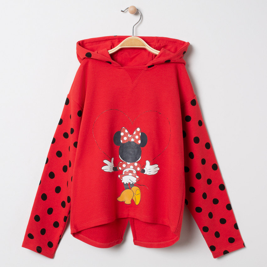 Sweat à capuche à pois print Minnie Disney 