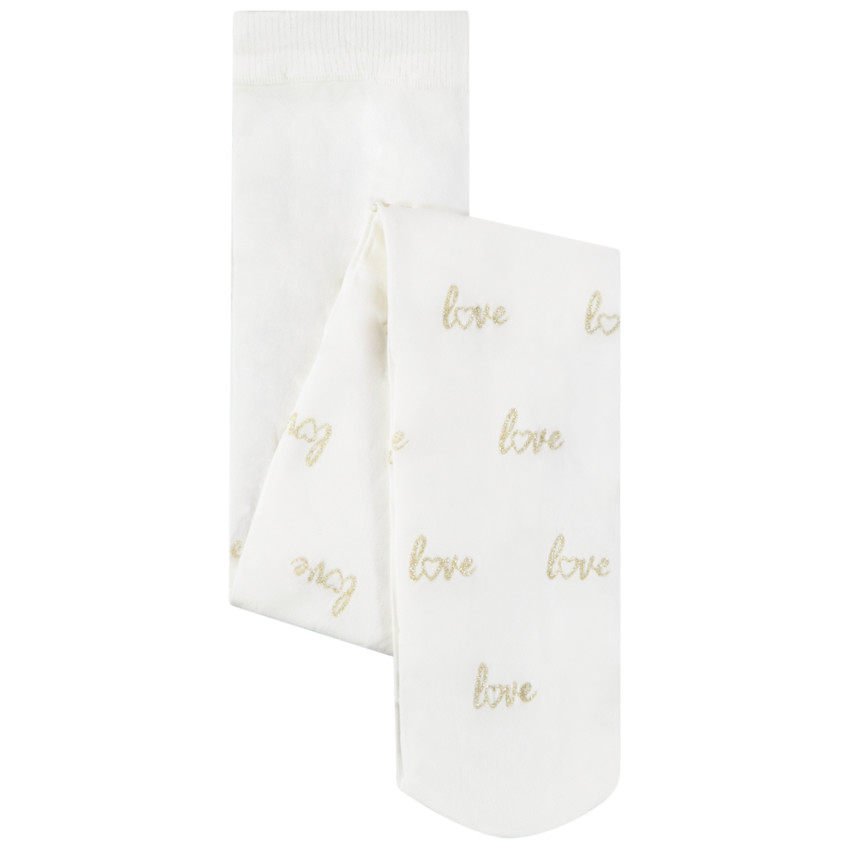 Collant fin imprimé love pour fille Main Collant fin imprimé love pour fille