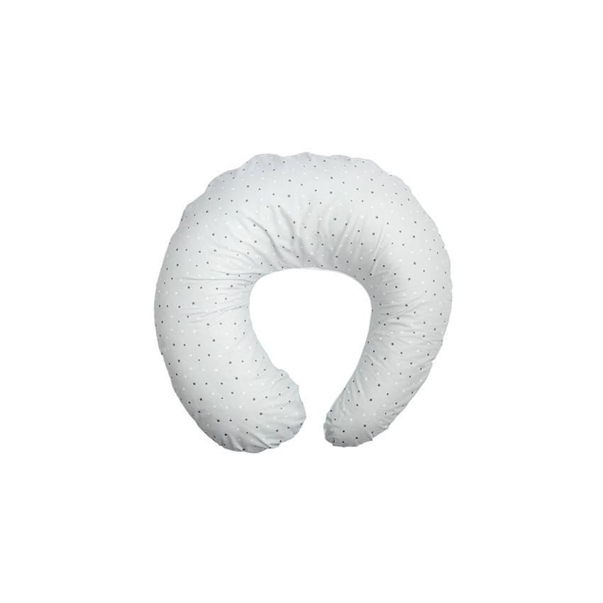 Μαξιλάρι Θηλασμού Με Βαμβακερή Θήκη Stars Γκρι 